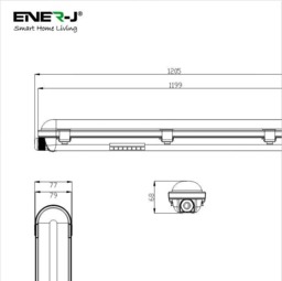 Rackhams IP65 LED Non-Corrosive Batten Light 150cm 50W 4000K, 6000 Lumens, Instant Start, 20,000 Hours - Pack of 6 - thumbnail 6