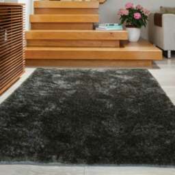 Rackhams Glamour Shaggy Dark Grey Rug - 160X230 cm - thumbnail 2
