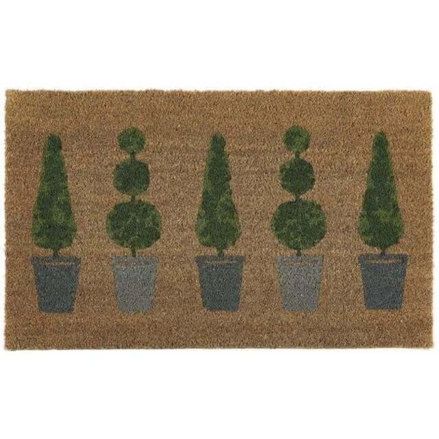 Rackhams Natural Topiary Coir Doormat 45x75 cm - image 1