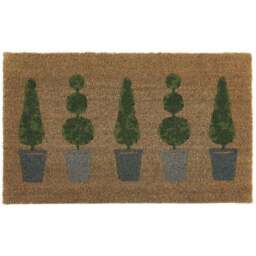 Rackhams Natural Topiary Coir Doormat 45x75 cm