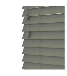 Rackhams Smooth Grey Smooth Finish Faux Wood Venetian Blinds with Strings  (130cm drop) - 260cm