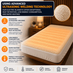 Rackhams Single Size Electric Heated Blanket Mattress Soft Fleece Throw 9 Heat And 9 Timer Settings Dual Controller Washable - thumbnail 5