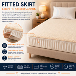Rackhams Single Size Electric Heated Blanket Mattress Soft Fleece Throw 9 Heat And 9 Timer Settings Dual Controller Washable - thumbnail 3