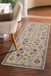 Rackhams Traditional Floral Rug – Beige Elegance - 120X180 cm - thumbnail 6