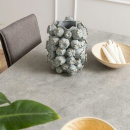 Rackhams Heaven Dining Table with Ceramic Grey Top - Black - No - Grey - thumbnail 4