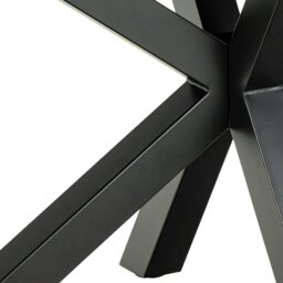 Rackhams Heaven Dining Table with Ceramic Grey Top - Black - No - Grey - thumbnail 6