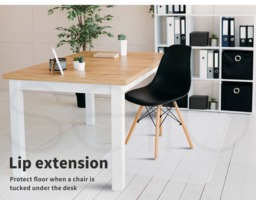 Rackhams Non Slip Office Chair Desk Mat Floor Computer Carpet Protector PVC Clear - thumbnail 4