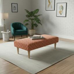 Rackhams Luxury Hand-stitched Detail Seating Ottoman Bench – Multi-Functional Coffee Table - 50 x 30 Inches (127 x 76cm) - thumbnail 5