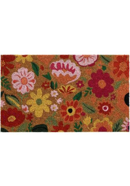 Rackhams Eco-Friendly Bright Blooms Coir Doormat - 45x75 cm - image 1