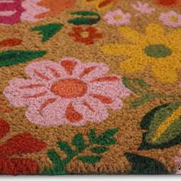 Rackhams Eco-Friendly Bright Blooms Coir Doormat - 45x75 cm - thumbnail 2