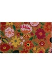 Rackhams Eco-Friendly Bright Blooms Coir Doormat - 45x75 cm - thumbnail 1