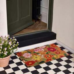 Rackhams Eco-Friendly Bright Blooms Coir Doormat - 45x75 cm - thumbnail 3
