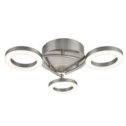 Rackhams Juni 3 Ring Integrated LED Ceiling Flush Light - Matt Nickel - thumbnail 3