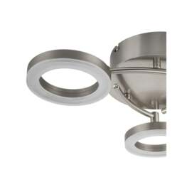 Rackhams Juni 3 Ring Integrated LED Ceiling Flush Light - Matt Nickel - thumbnail 6