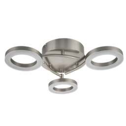 Rackhams Juni 3 Ring Integrated LED Ceiling Flush Light - Matt Nickel - thumbnail 4