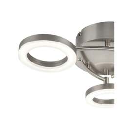 Rackhams Juni 3 Ring Integrated LED Ceiling Flush Light - Matt Nickel - thumbnail 5