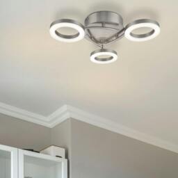 Rackhams Juni 3 Ring Integrated LED Ceiling Flush Light - Matt Nickel