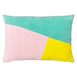 Rackhams Morella Abstract Cushion Cover - Mint/Pink/Lemon Yellow - One Size - Mint/Pink/Lemon Yellow - 100% Cotton