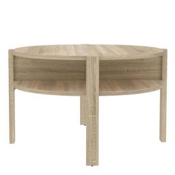 Rackhams Tobago Round Coffee Table with Open Shelf in Sonoma Oak - 45.5 x 74.4 x 74.4 cm - 1 - Wood - thumbnail 2