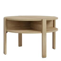 Rackhams Tobago Round Coffee Table with Open Shelf in Sonoma Oak - 45.5 x 74.4 x 74.4 cm - 1 - Wood - thumbnail 3