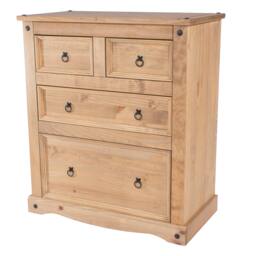 Rackhams Corona 2 + 2 Drawer Chest - antique waxed pine - thumbnail 1