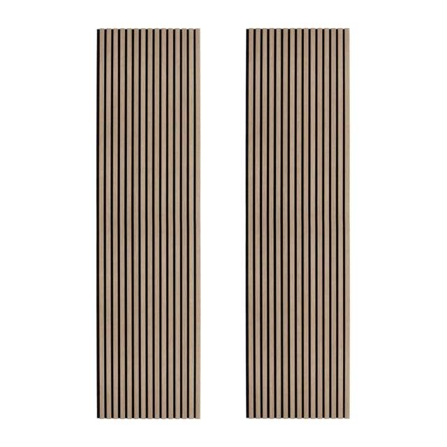 Rackhams Acoustic Slat Wall Panels x 2 - Light Walnut - image 1