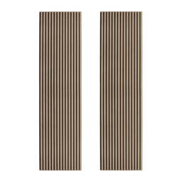 Rackhams Acoustic Slat Wall Panels x 2 - Light Walnut - thumbnail 1