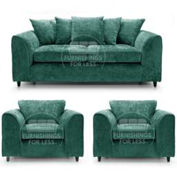 Rackhams Monaco Chenille Fabric 3 Seater and 2 Armchairs - Grey - thumbnail 3