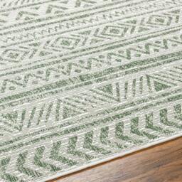 Rackhams Eagean-Global Green Ivory Off-White In- & Outdoor Rug - 160cm_diameter - thumbnail 4