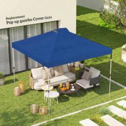 Rackhams Gazebo Roof Replacement UV50+ Waterproof for 3 x 3 m Frame - Black - 300 x 300 x 25 cm - thumbnail 2
