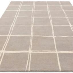 Rackhams Albany Grid Silver Rug - 120x170cm - thumbnail 3