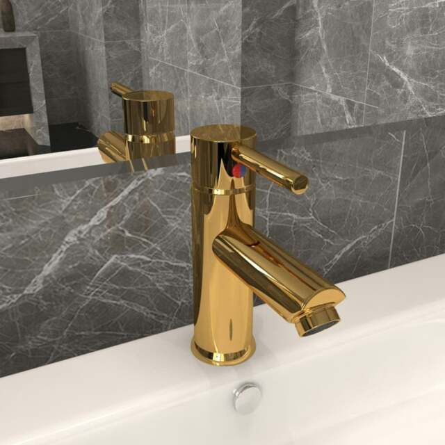 Rackhams Bathroom Basin Faucet Gold 130x176 mm - image 1