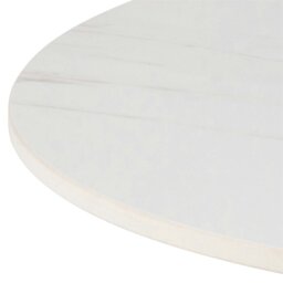 Rackhams Malta Ceramic Round Coffee Table in White 60x45cm - 1 - White - White - thumbnail 4