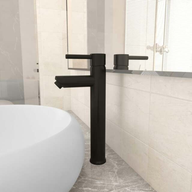 Rackhams Bathroom Mixer Tap Black 12x30 cm