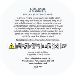 Rackhams Lime Basil & Mandarin Scented Candle - thumbnail 4