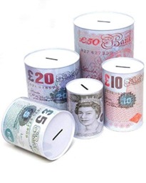 Rackhams - 1 x Jumbo Large ( 22 CM) Money tin box - Money box - money bank coin tin - money tins - money savings jar For Adults Kids saving for rainy day - thumbnail 2