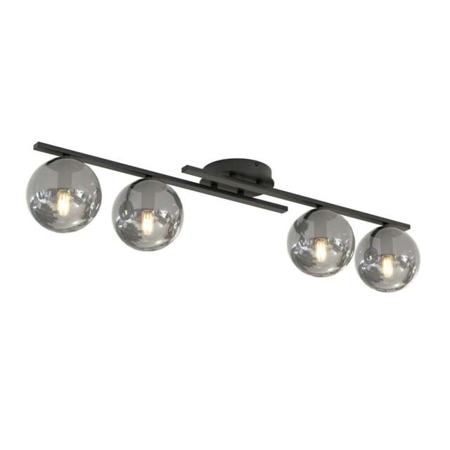 Rackhams KAIRO Ceiling lamp 4 x E14 Black with Graphite Shade - image 1