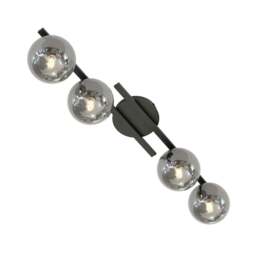 Rackhams KAIRO Ceiling lamp 4 x E14 Black with Graphite Shade - thumbnail 2