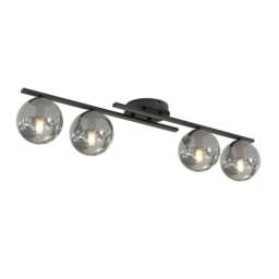 Rackhams KAIRO Ceiling lamp 4 x E14 Black with Graphite Shade - thumbnail 1