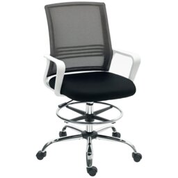 Rackhams Draughtsman Chair, Mesh Ergonomic Drafting Chair, Black - Black - Yes - Draughtsman Chair - thumbnail 3
