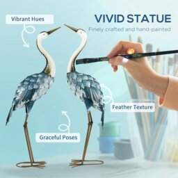 Rackhams Peacock Garden Statues Sculptures for Decorations and Gifts, Steel - thumbnail 3