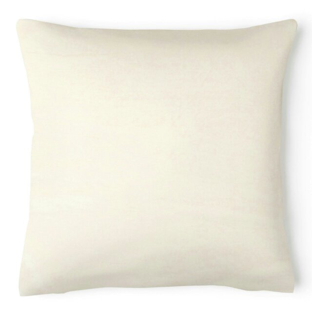 Rackhams Plain Velvet Soft Cushion - 43cm x 43cm - Cream - image 1