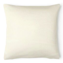 Rackhams Plain Velvet Soft Cushion - 43cm x 43cm - Cream - thumbnail 1