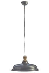 Rackhams Interiors by Premier Small Pendant Light with Zinc Finish, Ceiling Light for Kitchen or Dining Room, Durable Hanging Lamp - thumbnail 1