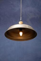 Rackhams Interiors by Premier Small Pendant Light with Zinc Finish, Ceiling Light for Kitchen or Dining Room, Durable Hanging Lamp - thumbnail 2
