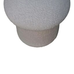 Rackhams White Boucle Mushroom Footstool - thumbnail 4