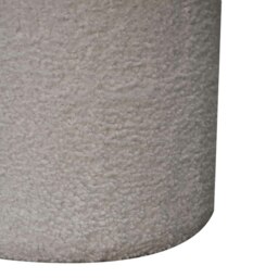 Rackhams White Boucle Mushroom Footstool - thumbnail 6