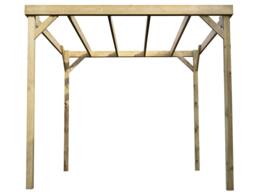 Rackhams Box Wooden Garden Pergola Kit - Natural (Light Green) - 3m x 3.6m - thumbnail 5
