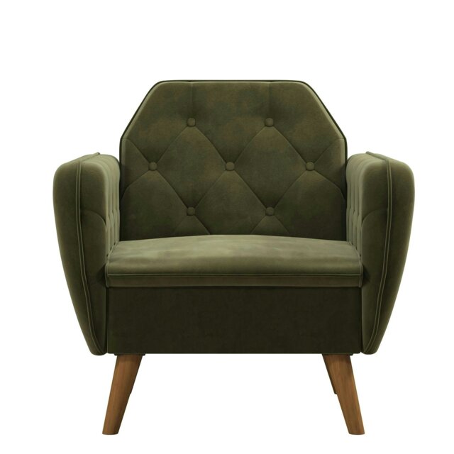 Rackhams Teresa Accent Chair with Memory Foam in Velvet Green - image 1