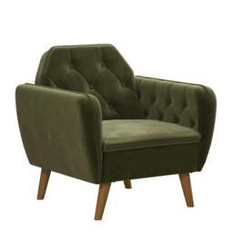 Rackhams Teresa Accent Chair with Memory Foam in Velvet Green - thumbnail 2